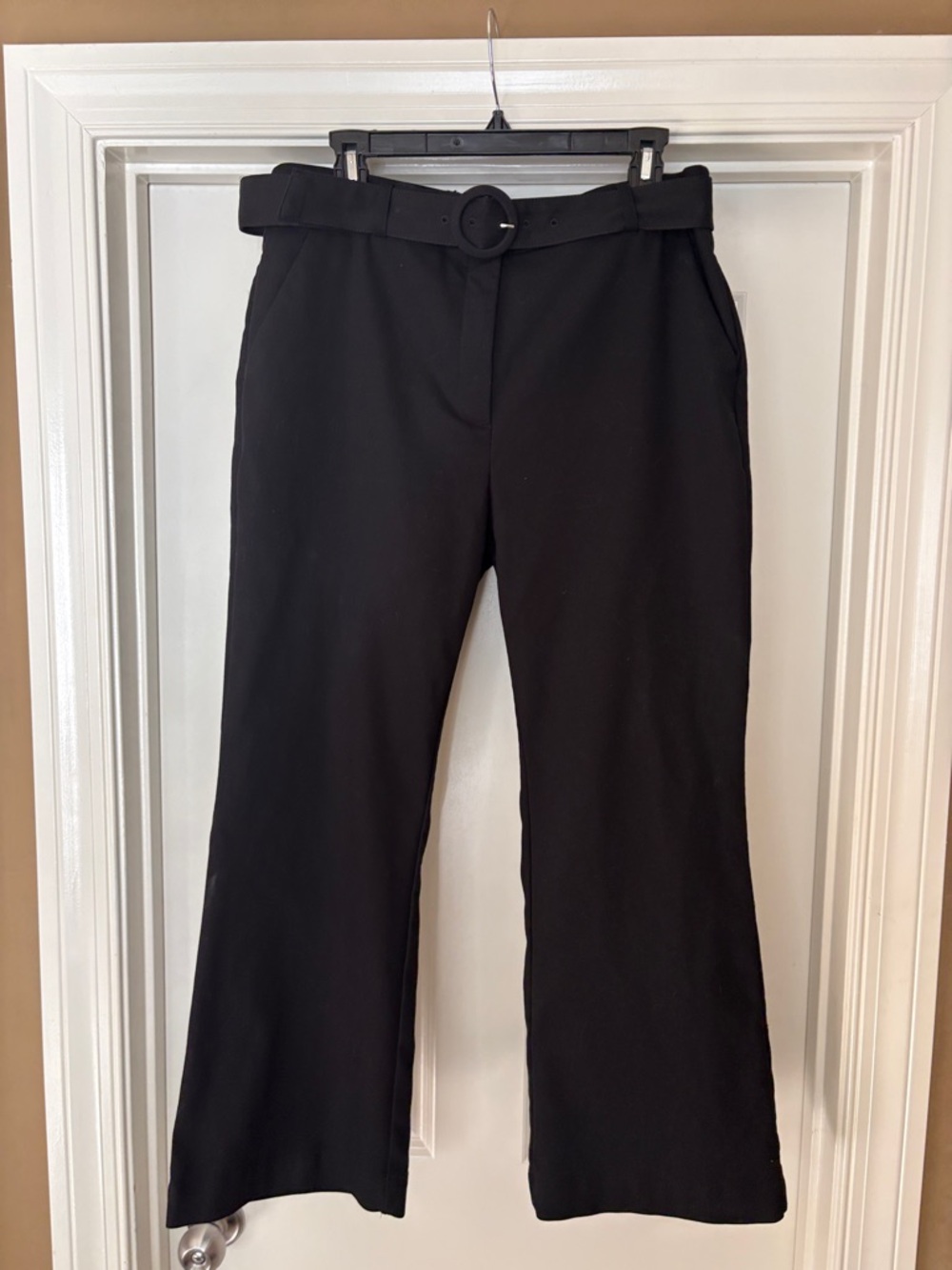 LOFT The Sutton Kick Crop Trousers with Belted Waist